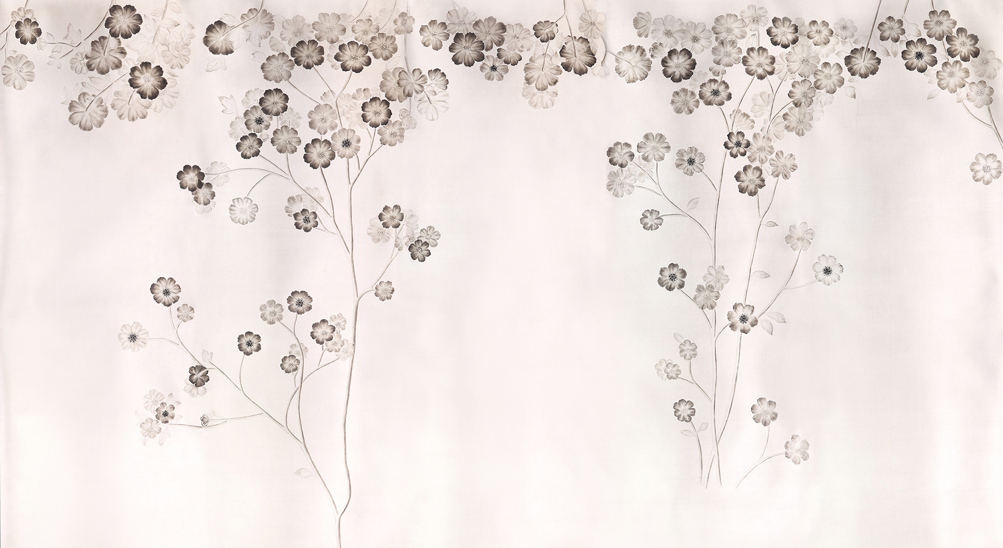 Обои ручная роспись Anemones in Light Special Colourway SC-236 on Tarnished Silver gilded silk Обои ручная роспись Anemones in Light Special Colourway SC-236 on Tarnished Silver gilded silk - постер Loft-Concept в Челябинске