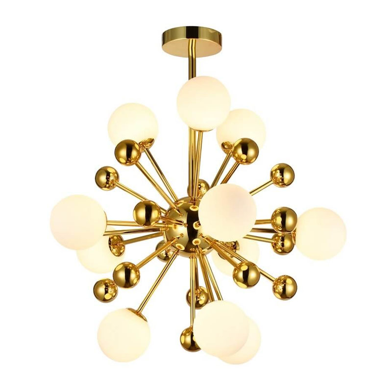 Люстра Magic Circus Sputnik Chandeliers 85 Белый Золотой Люстра Magic Circus Sputnik Chandeliers 85 Белый Золотой в Челябинске | Loft Concept