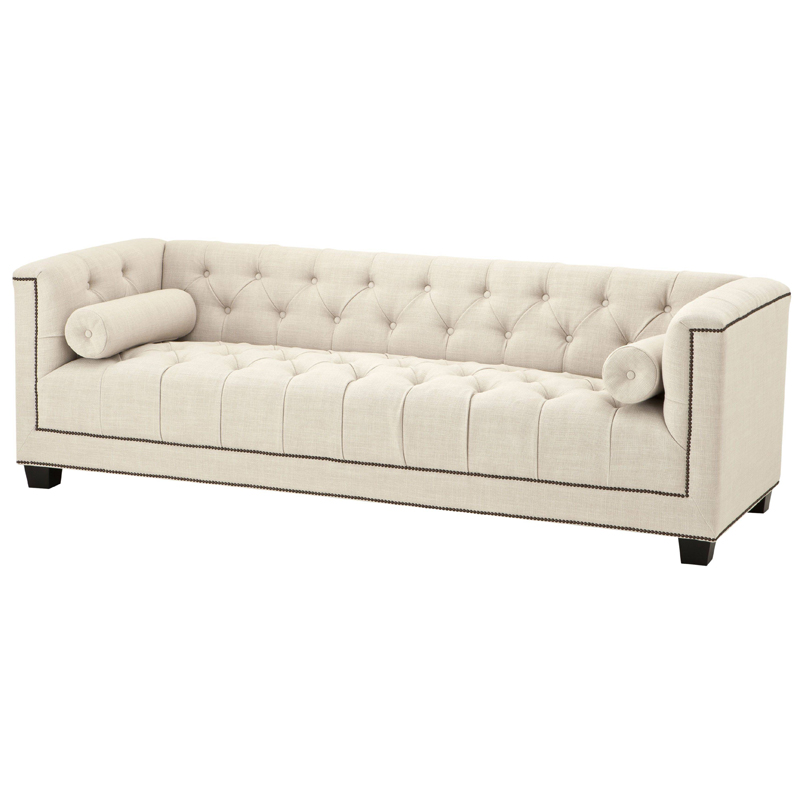 Диван Eichholtz Sofa Paolo Panama natural Бежевый Черный Коричневый Диван Eichholtz Sofa Paolo Panama natural Бежевый Черный Коричневый в Челябинске | Loft Concept