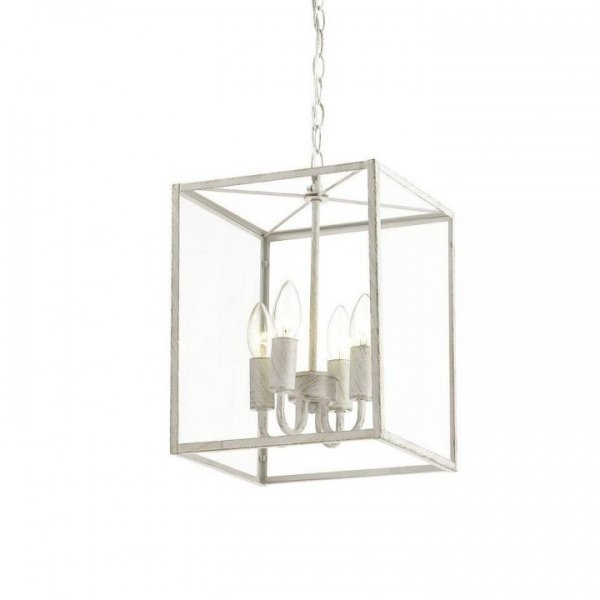 Подвесной светильник Loft Industrial Ortogonal Pendant Cube White 4 Прозрачное Стекло Белый Подвесной светильник Loft Industrial Ortogonal Pendant Cube White 4 Прозрачное Стекло Белый в Челябинске | Loft Concept