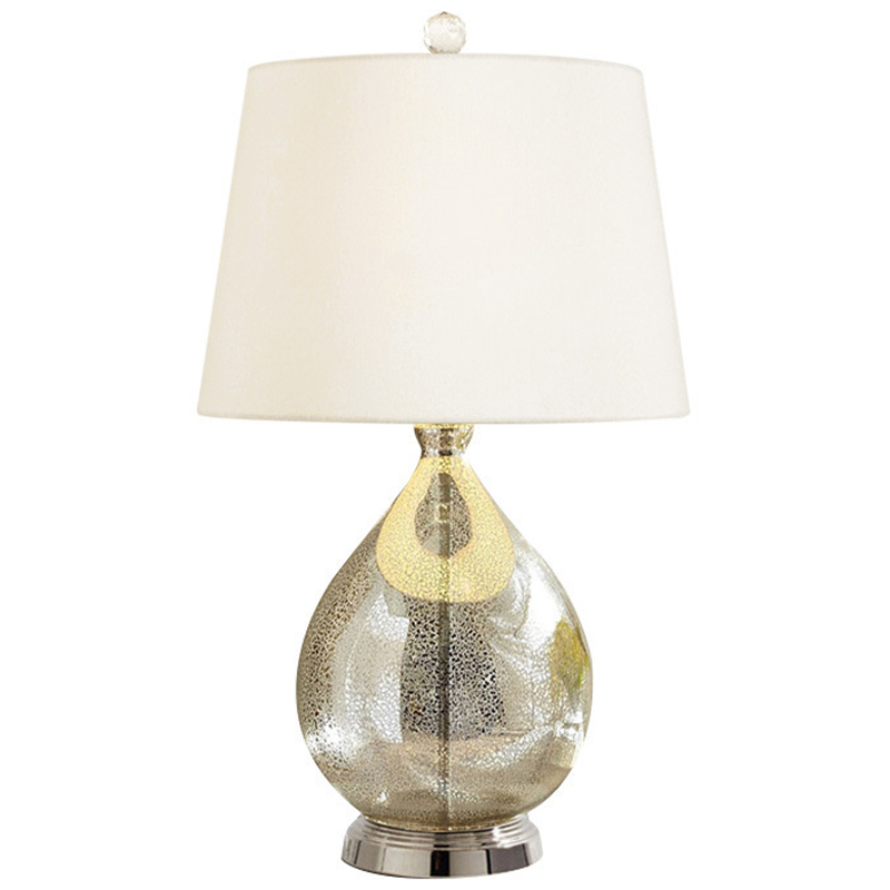 Настольная лампа Leonois Glass Table Lamp Прозрачный Хром Белый Настольная лампа Leonois Glass Table Lamp Прозрачный Хром Белый в Челябинске | Loft Concept