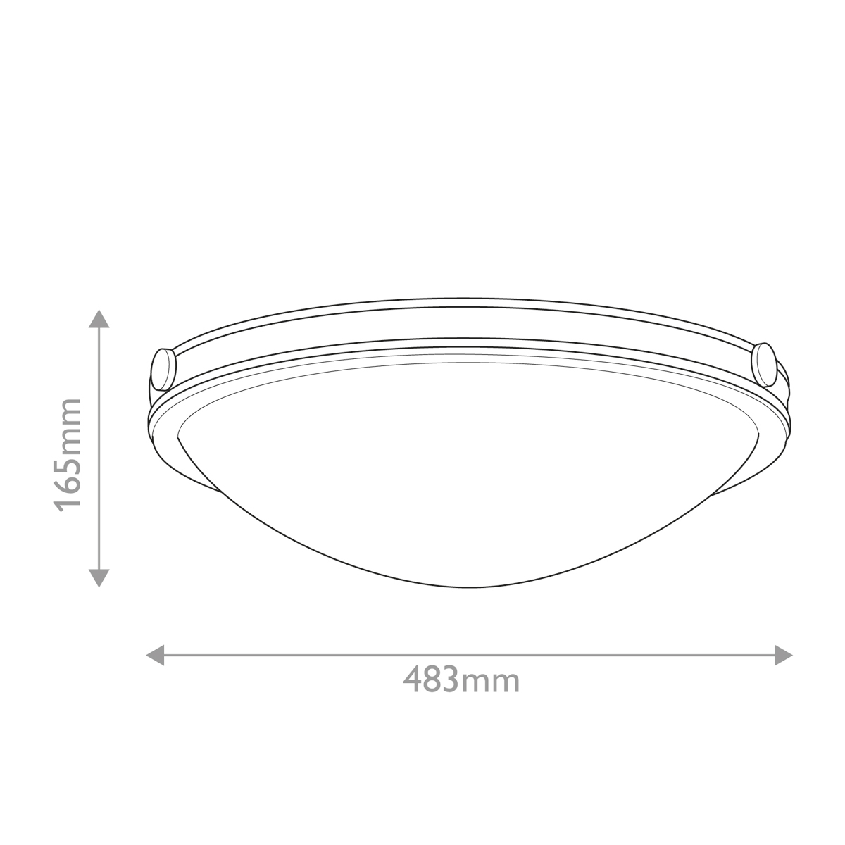 Потолочный светильник в форме неглубокой чаши с белым плафоном Hinkley в Челябинске