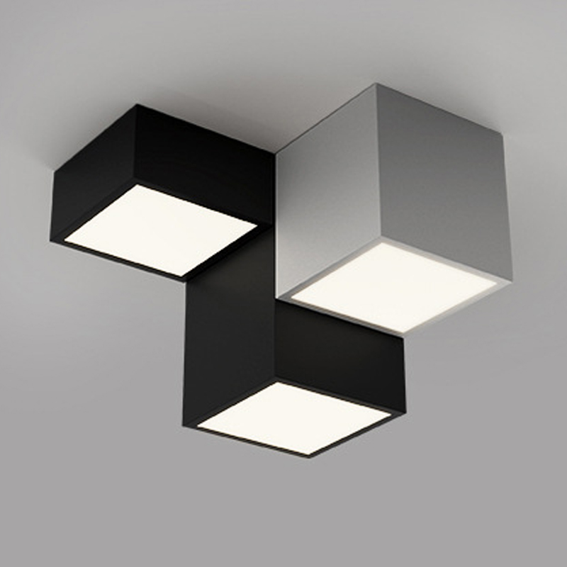 Комбинация из 3-х геометрических потолочных светильников Three Geometric Lamps Черный Белый Комбинация из 3-х геометрических потолочных светильников Three Geometric Lamps Черный Белый в Челябинске | Loft Concept
