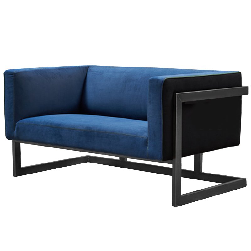 Диван Cube Blue Loveseat Sofa Синий Диван Cube Blue Loveseat Sofa Синий в Челябинске | Loft Concept