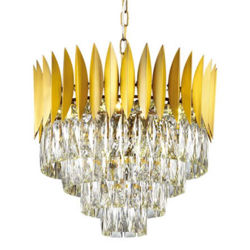 Люстра KEBO KING CHANDELIER four cascades D 45 Латунь Прозрачное Стекло Люстра KEBO KING CHANDELIER four cascades D 45 Латунь Прозрачное Стекло в Челябинске | Loft Concept
