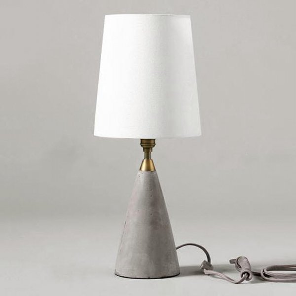 Настольная лампа Concrete Stone Table Lamp Cone Серый Настольная лампа Concrete Stone Table Lamp Cone Серый в Челябинске | Loft Concept
