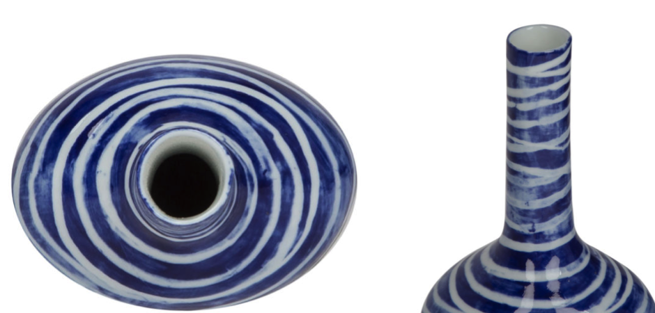 Ваза blue & white ornament Striped Bottle Ваза blue & white ornament Striped Bottle - Loft-Concept в Челябинске