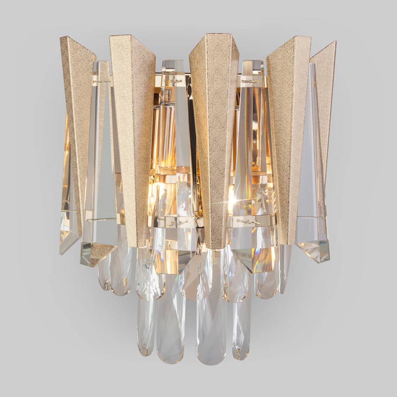 Бра Crystal Edge Sconce Прозрачный (Transparent) Золотой Бра Crystal Edge Sconce Прозрачный (Transparent) Золотой в Челябинске | Loft Concept