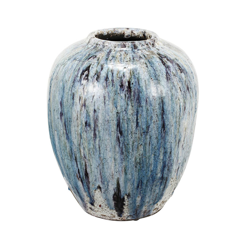 Ваза Terracotta Vase blue-white Белый Голубой Ваза Terracotta Vase blue-white Белый Голубой в Челябинске | Loft Concept