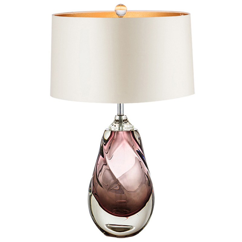 Дизайнерский настольный светильник Crystal Table Lamp Розовое стекло Белый Прозрачное Стекло Розовый Дизайнерский настольный светильник Crystal Table Lamp Розовое стекло Белый Прозрачное Стекло Розовый в Челябинске | Loft Concept