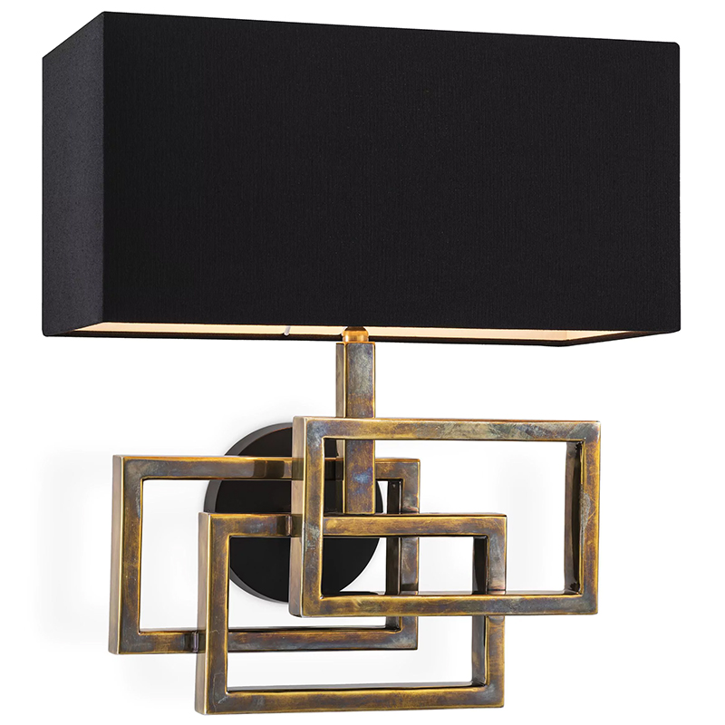 Бра Eichholtz Wall Lamp Windolf Vintage Brass Винтажная латунь Черный Бра Eichholtz Wall Lamp Windolf Vintage Brass Винтажная латунь Черный в Челябинске | Loft Concept