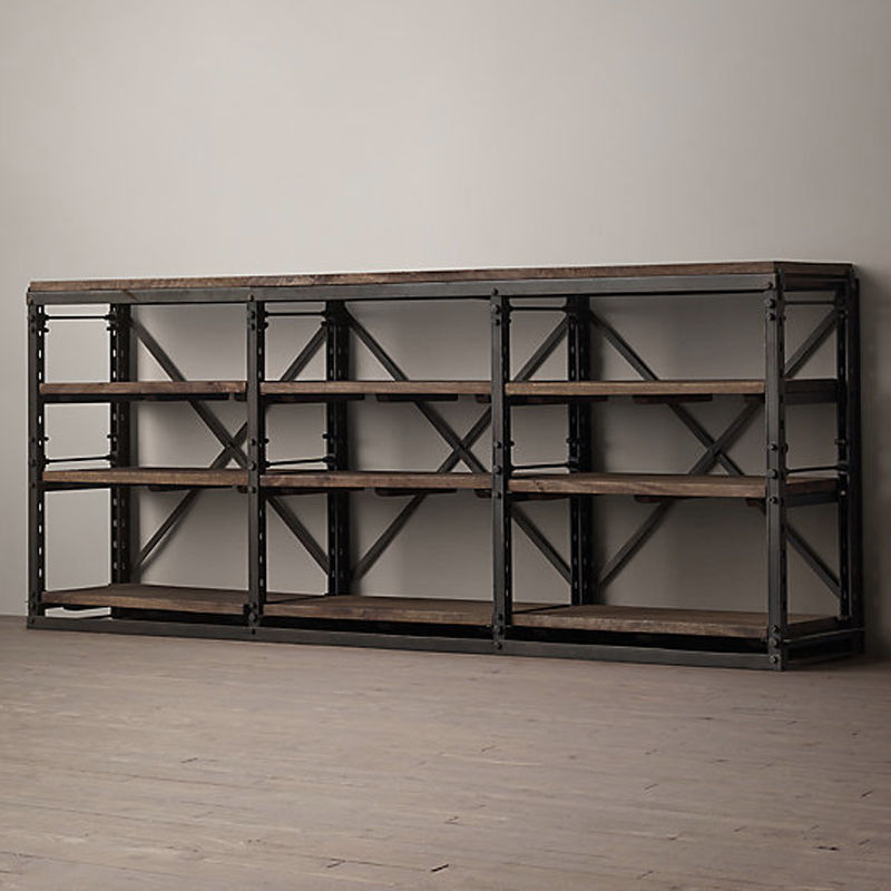 Стеллаж Restoration Hardware French Library Графит Золотой дуб Стеллаж Restoration Hardware French Library Графит Золотой дуб в Челябинске | Loft Concept