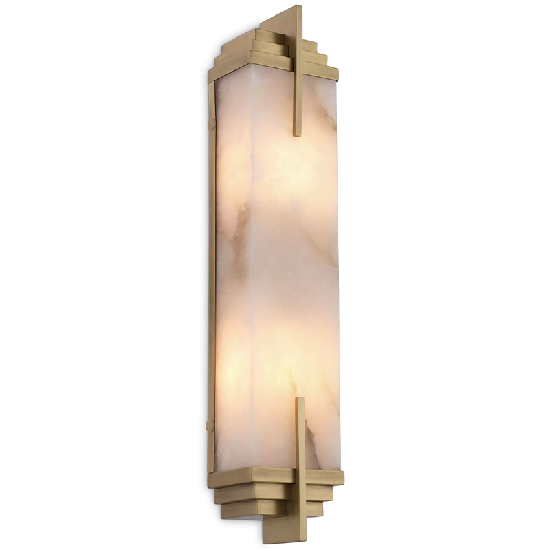 Бра Eichholtz Wall Lamp Harman Brass Латунь Бежевый Белый Мрамор Bianco Бра Eichholtz Wall Lamp Harman Brass Латунь Бежевый Белый Мрамор Bianco в Челябинске | Loft Concept