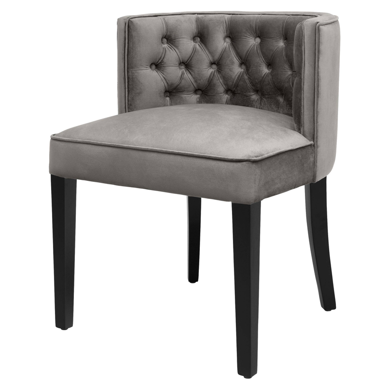 Стул Eichholtz Dining Chair Dearborn grey Серый Черный Стул Eichholtz Dining Chair Dearborn grey Серый Черный в Челябинске | Loft Concept