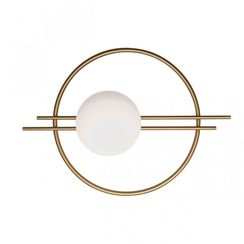 Бра Balance Beads Libra Gold 40 см Белый Золотой в Челябинске | Loft Concept 