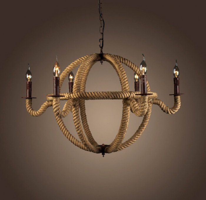 Люстра Spere 2 Loft Rope Light Коричневый Люстра Spere 2 Loft Rope Light Коричневый в Челябинске | Loft Concept
