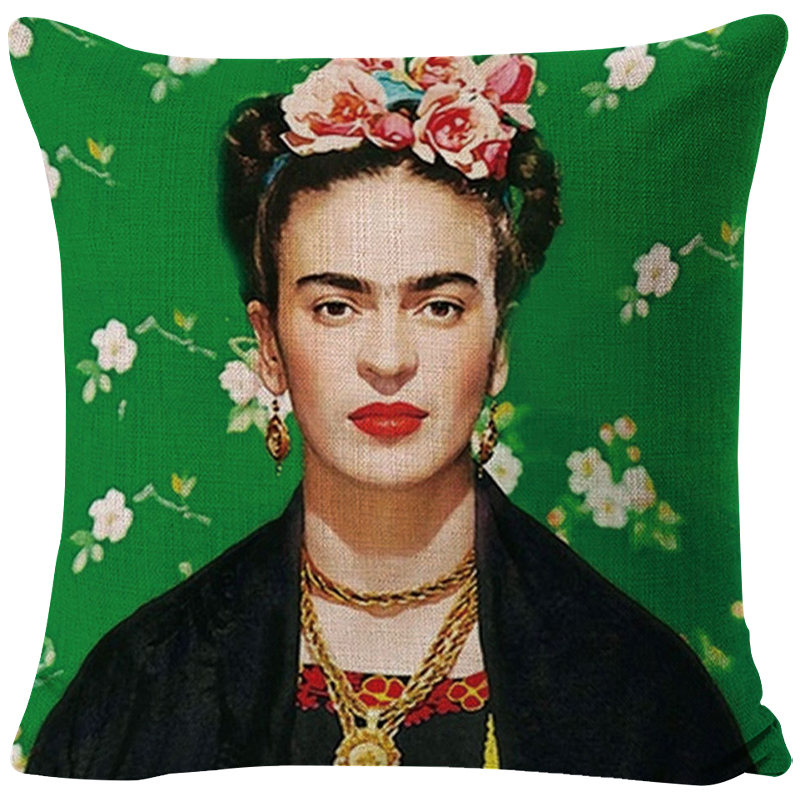 Декоративная подушка Frida Kahlo 8 Зеленый Мульти Декоративная подушка Frida Kahlo 8 Зеленый Мульти в Челябинске | Loft Concept