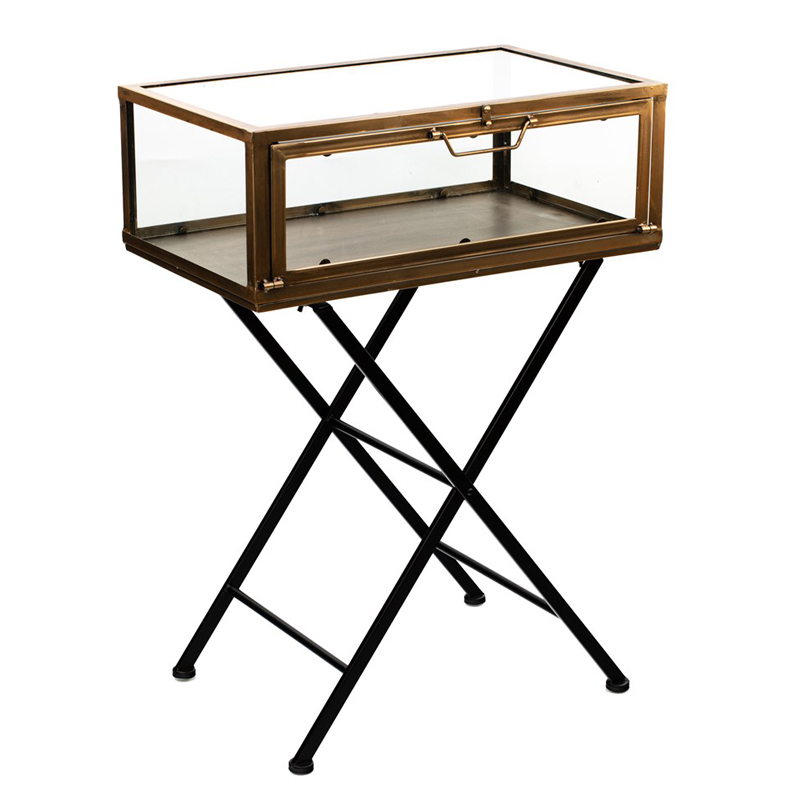 Приставной стол Table Box Черный Прозрачное Стекло Коричневый Приставной стол Table Box Черный Прозрачное Стекло Коричневый в Челябинске | Loft Concept