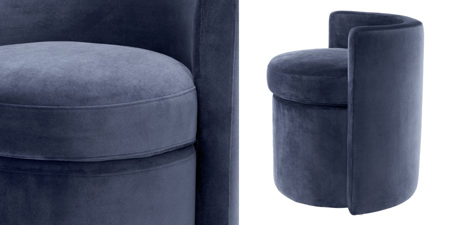 Кресло Eichholtz Stool Arcadia midnight blue Кресло Eichholtz Stool Arcadia midnight blue - Loft-Concept в Челябинске