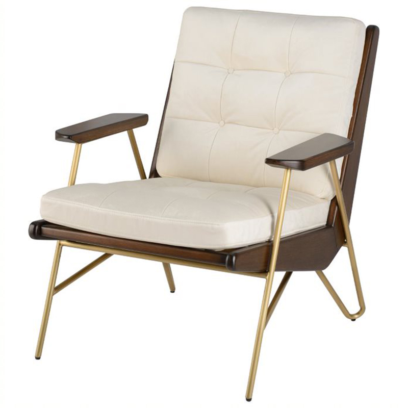 Кресло Gelver Chair white Белый матовое золото Коричневый в Челябинске | Loft Concept 
