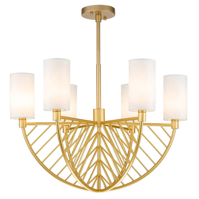 Люстра Arch Lattice Chandelier 6 матовое золото Белый Люстра Arch Lattice Chandelier 6 матовое золото Белый в Челябинске | Loft Concept