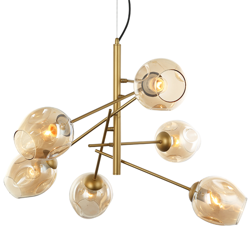 Люстра Branching Bubble Chandelier Vertical Gold Золотой Янтарь (Amber) Люстра Branching Bubble Chandelier Vertical Gold Золотой Янтарь (Amber) в Челябинске | Loft Concept