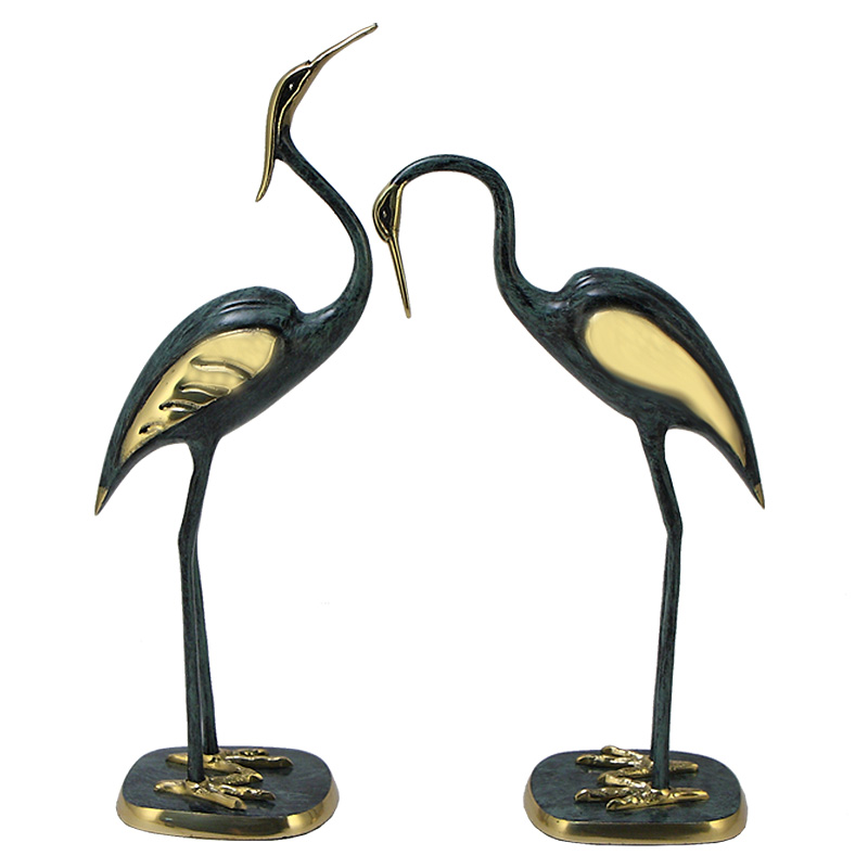 Статуэтка бронзовая пара Журавли синие Bronze Birds Бронза Синий Статуэтка бронзовая пара Журавли синие Bronze Birds Бронза Синий в Челябинске | Loft Concept