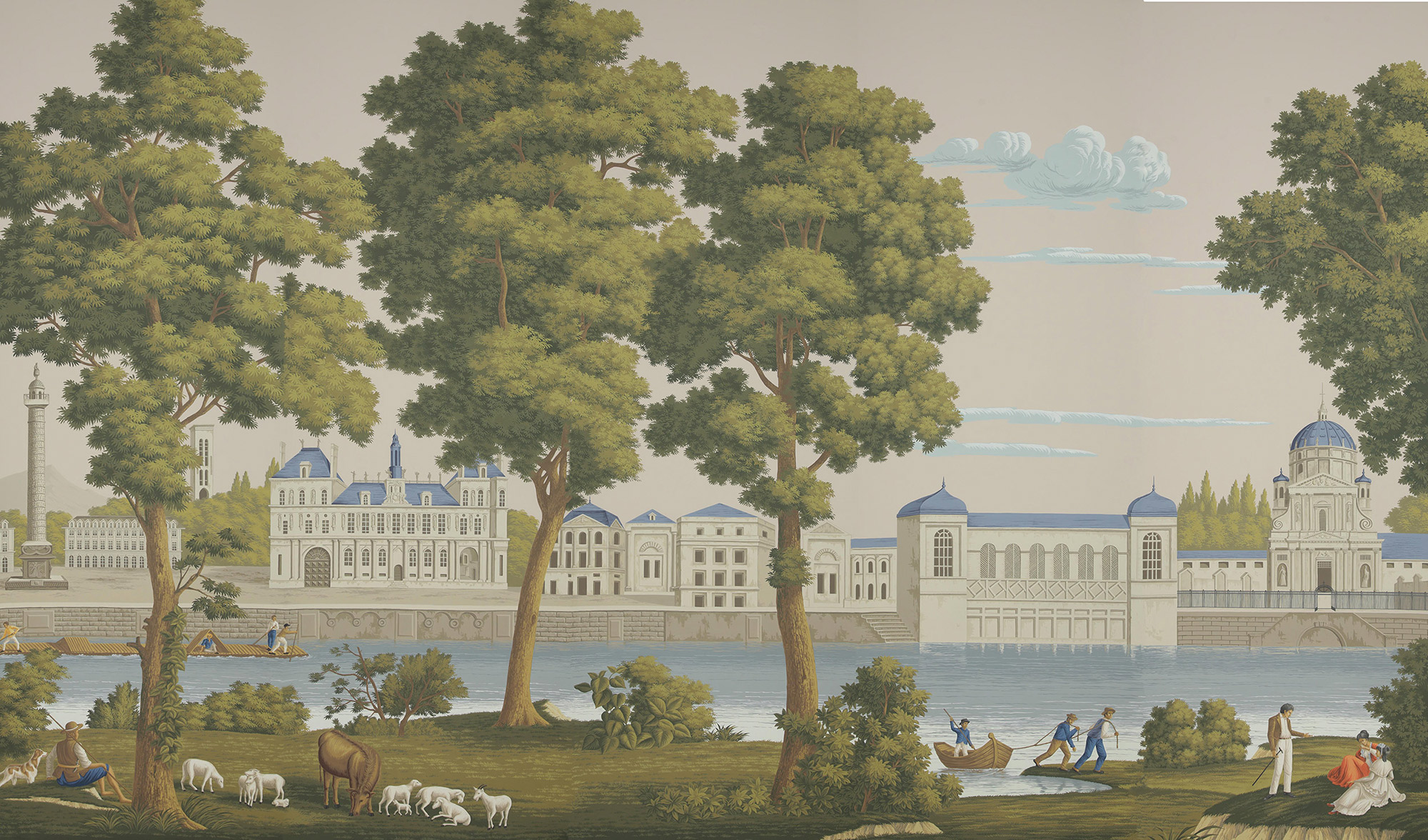 Обои ручная роспись Monuments of Paris Roberts on scenic paper Обои ручная роспись Monuments of Paris Roberts on scenic paper - постер Loft-Concept в Челябинске