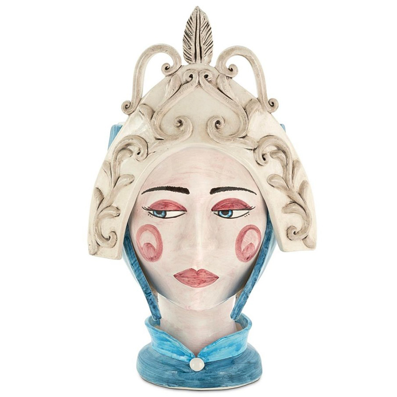 Ваза Vaso Moro Lady Paladin Голубой Синий Бежевый Мульти Ваза Vaso Moro Lady Paladin Голубой Синий Бежевый Мульти в Челябинске | Loft Concept