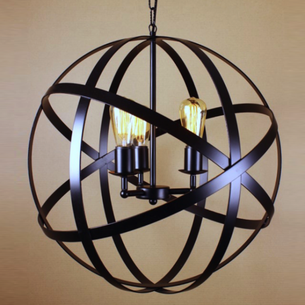 Люстра Iron Farn Flat Pendant Черный Люстра Iron Farn Flat Pendant Черный в Челябинске | Loft Concept