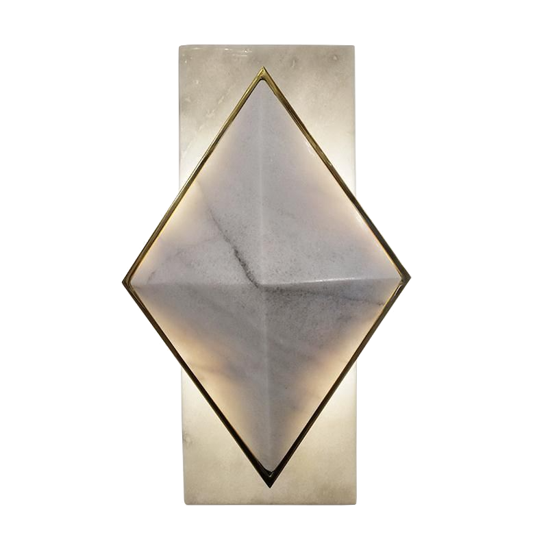 Бра Marble Diamond WALL LAMP Латунь Серый Бра Marble Diamond WALL LAMP Латунь Серый в Челябинске | Loft Concept