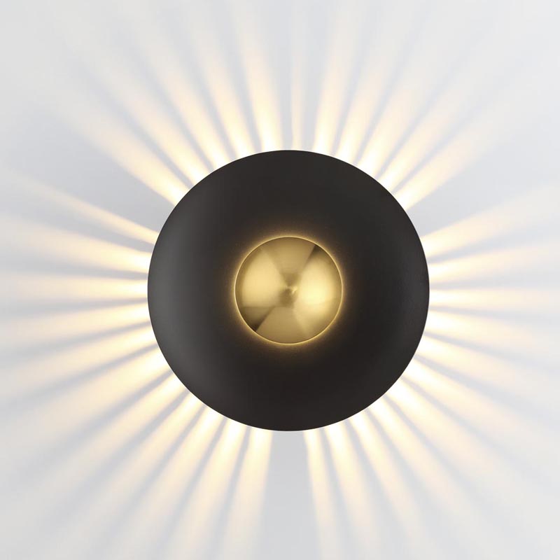 Настенный светильник Golden Mean Circle Черный Золотой Настенный светильник Golden Mean Circle Черный Золотой в Челябинске | Loft Concept