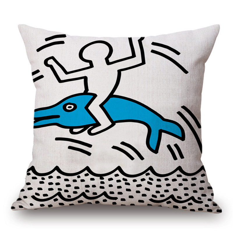 Подушка Keith Haring 13 Мульти Подушка Keith Haring 13 Мульти в Челябинске | Loft Concept
