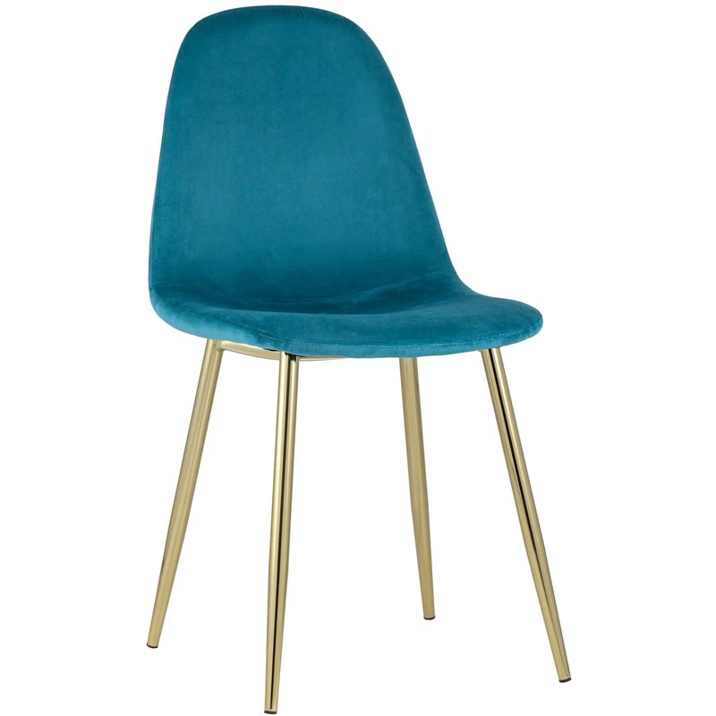 Стул Archie Chair Велюр Аквамарин Золотые ножки Голубой Золотой Стул Archie Chair Велюр Аквамарин Золотые ножки Голубой Золотой в Челябинске | Loft Concept
