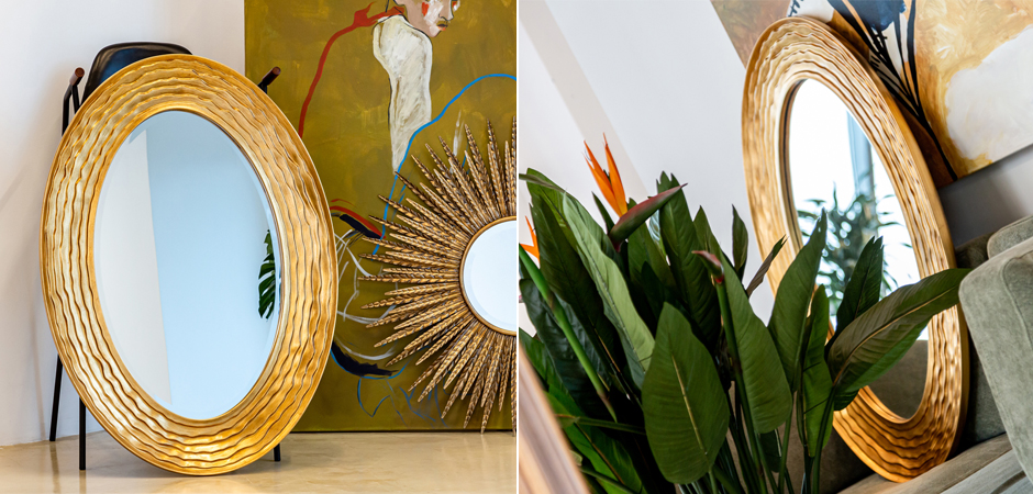 Зеркало Golden Waves Oval Mirror Зеркало Golden Waves Oval Mirror - Loft-Concept в Челябинске