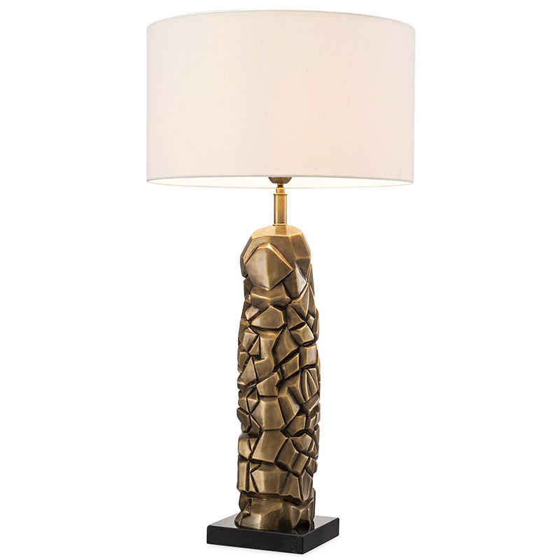 Настольная лампа Eichholtz Table Lamp The Rock Латунь Черный Белый Настольная лампа Eichholtz Table Lamp The Rock Латунь Черный Белый в Челябинске | Loft Concept