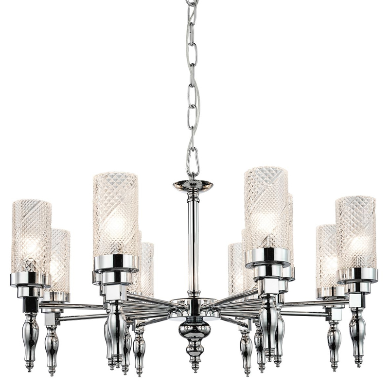 Люстра цвета хром Balusters D70 см Хром Прозрачный Люстра цвета хром Balusters D70 см Хром Прозрачный в Челябинске | Loft Concept