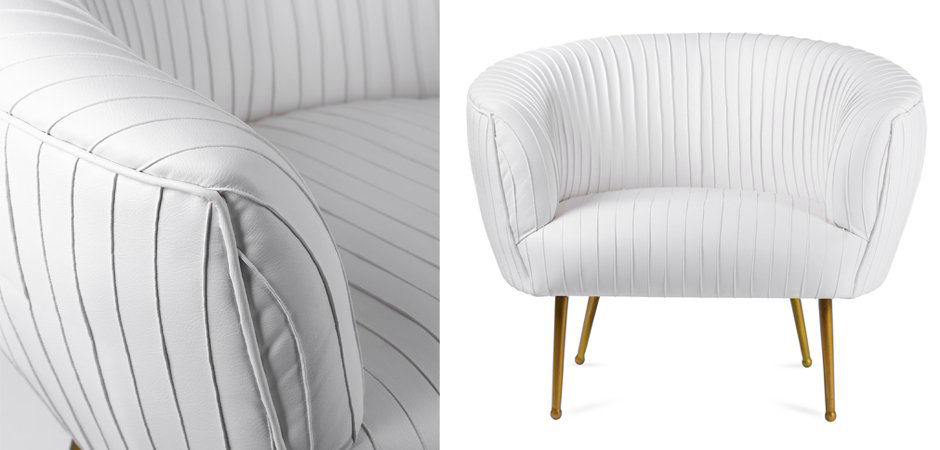 Кресло Kelly Wearstler SOUFFLE CHAIR - RUCHED Milk Кресло Kelly Wearstler SOUFFLE CHAIR - RUCHED Milk - Loft-Concept в Челябинске