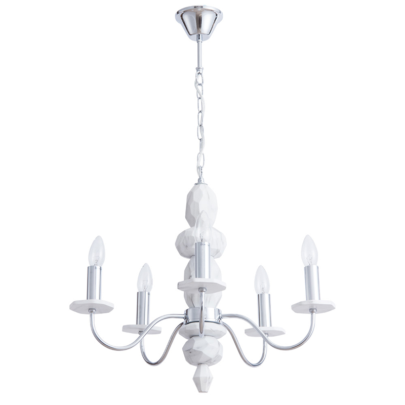 Люстра Marcela Chandelier Белый Хром Люстра Marcela Chandelier Белый Хром в Челябинске | Loft Concept