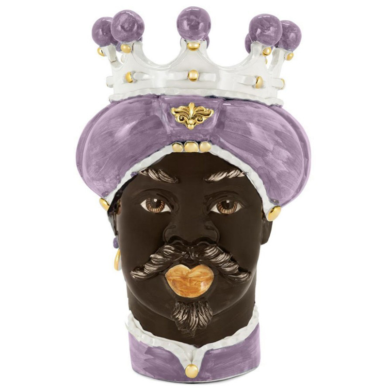 Ваза Vase Moro Man Medium New Violet Фиолетовый Коричневый Белый Ваза Vase Moro Man Medium New Violet Фиолетовый Коричневый Белый в Челябинске | Loft Concept