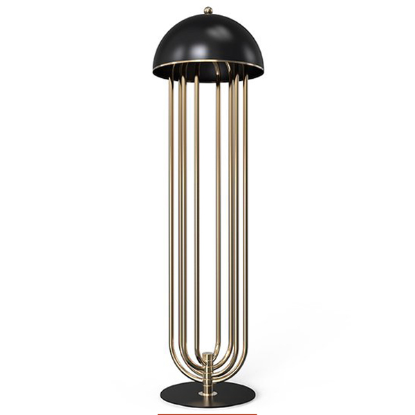 Торшер Delightfull Turner Floor Light Черный Белый Медь светлая Золотой в Челябинске | Loft Concept 