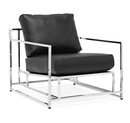 Кресло Black Calfskin Armchair Черный Кресло Black Calfskin Armchair Черный в Челябинске | Loft Concept