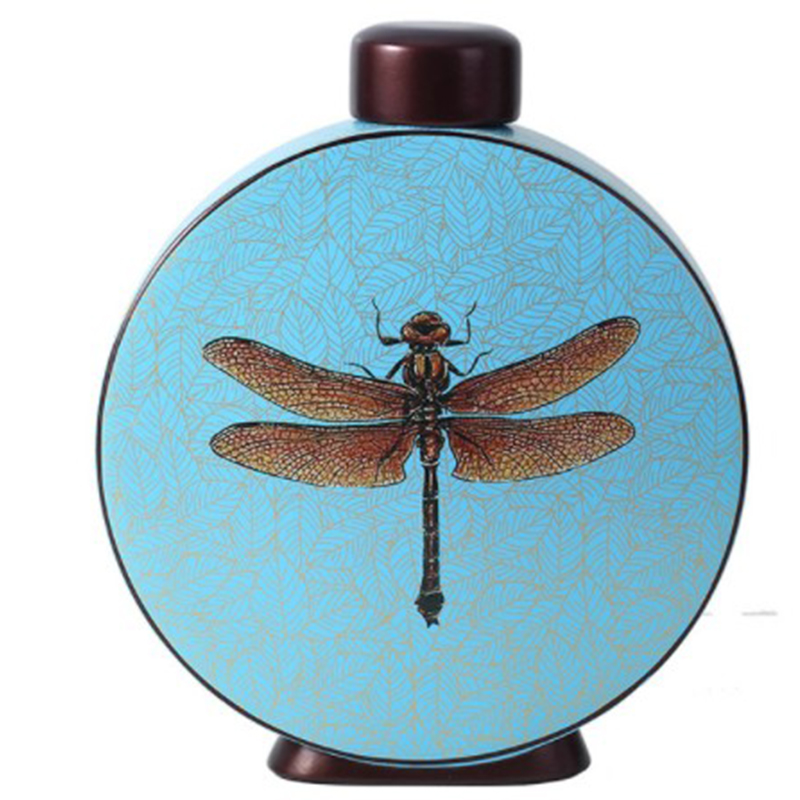 Ваза Blue Vase Dragonfly Голубой Коричневый Ваза Blue Vase Dragonfly Голубой Коричневый в Челябинске | Loft Concept