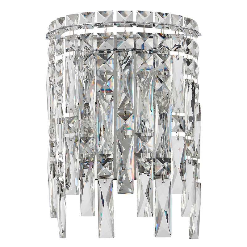 Бра с хрустальными подвесками прозрачного цвета Хром Ludivine Lighting Хром Прозрачный Бра с хрустальными подвесками прозрачного цвета Хром Ludivine Lighting Хром Прозрачный в Челябинске | Loft Concept
