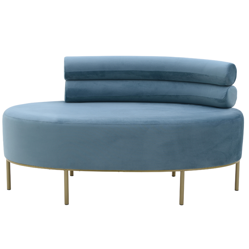 Кушетка Fening Lounge Blue Светло-синий Золотой Кушетка Fening Lounge Blue Светло-синий Золотой в Челябинске | Loft Concept