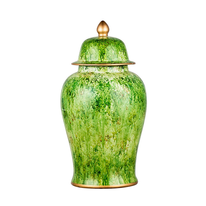 Ваза Vase Gold Edging 24 Зеленый Золотой Ваза Vase Gold Edging 24 Зеленый Золотой в Челябинске | Loft Concept