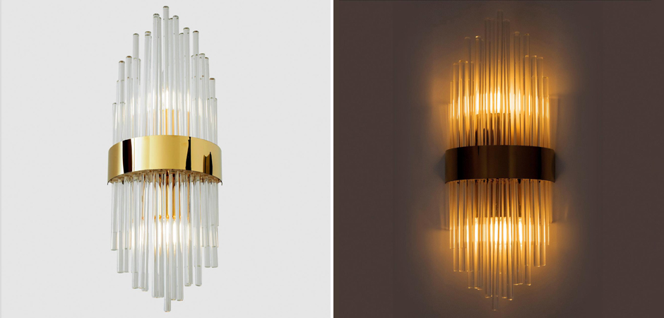 Хрустальное бра Flutes Gold Хрустальное бра Flutes Gold - Loft-Concept в Челябинске