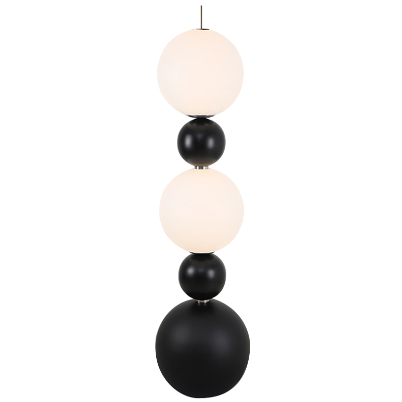 Торшер Five Round Shapes Floor Lamp Черно-белый в Челябинске | Loft Concept 