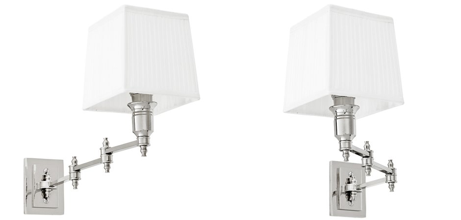 Бра Wall Lamp Lexington Swing Nickel+White Бра Wall Lamp Lexington Swing Nickel+White - Loft-Concept в Челябинске