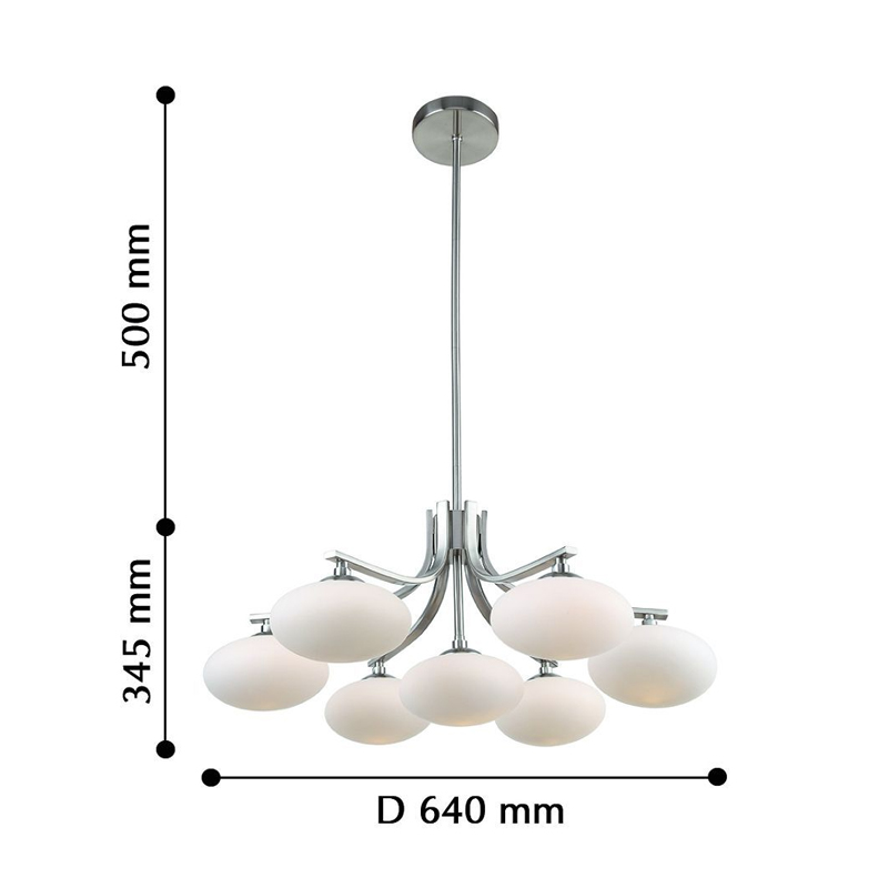 Люстра с овальными белыми плафонами Mushrooms Lamp Люстра с овальными белыми плафонами Mushrooms Lamp в Челябинске